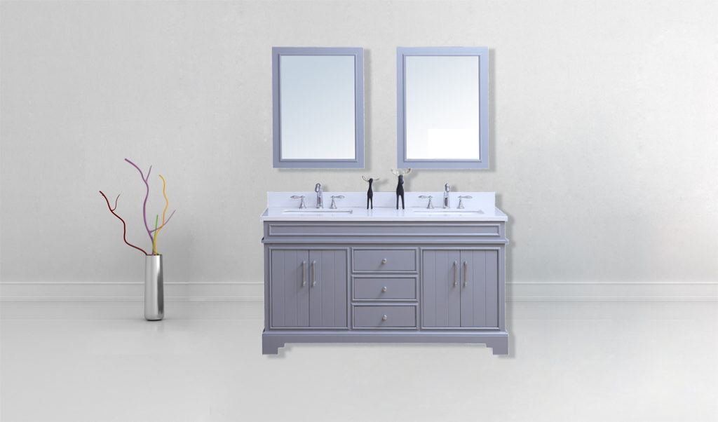 luxdream 60inch grey bathroom vanity cabinet